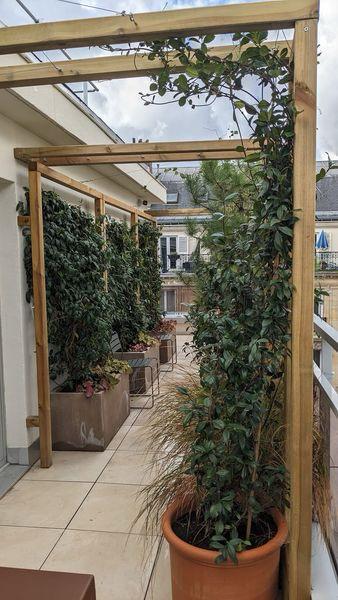 Terrasse en noir et blanc